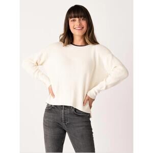 MARGARET O'LEARY Whitney Waffle Crew Neck Size XS